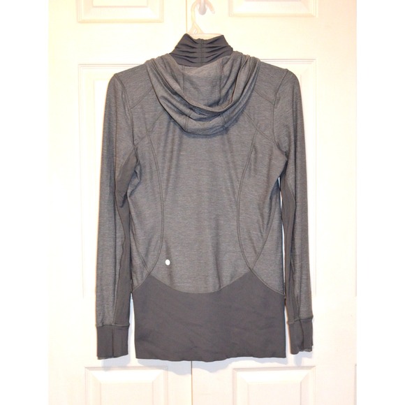 Lululemon Full Zip Lightweight Hoodie Jacket Womens 10 Gray Active Yoga Athletic - Picture 4 of 14